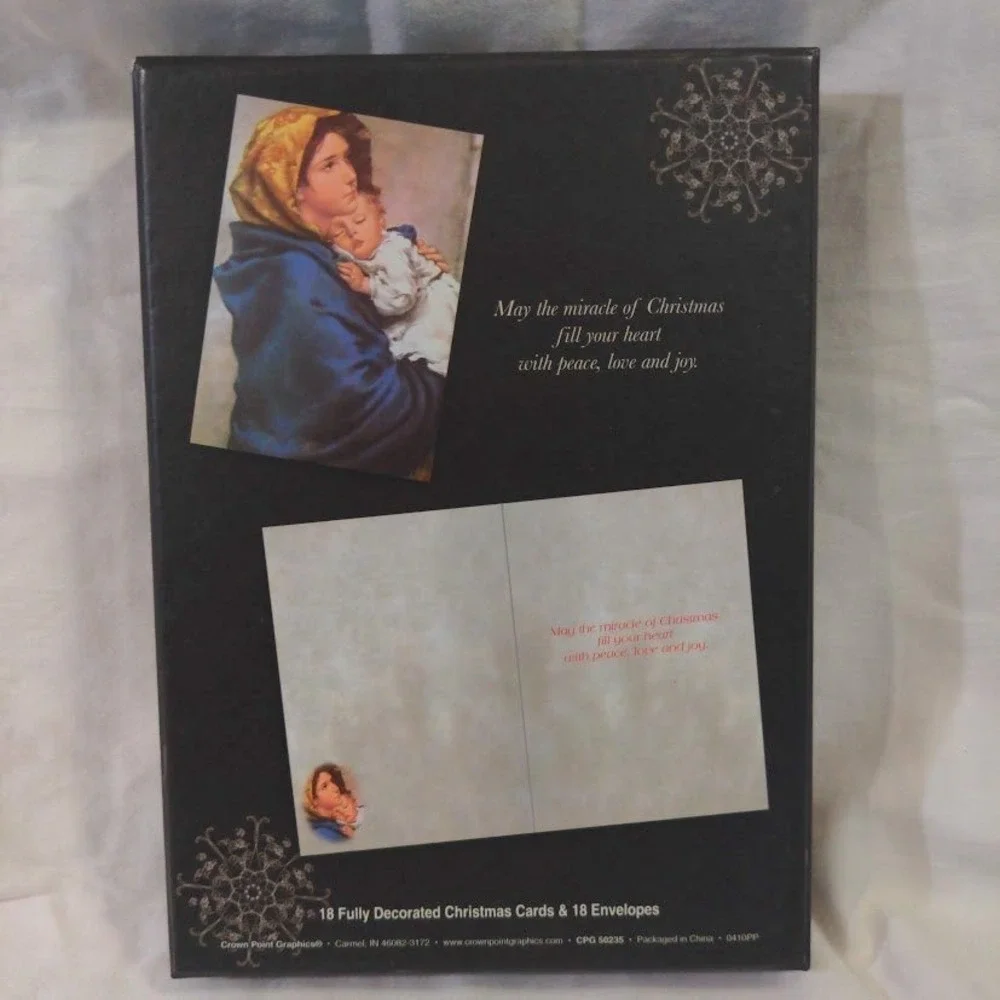 Religious Christmas Cards Set 54 Count Madonnina Murillo Flight Into Egypt Art